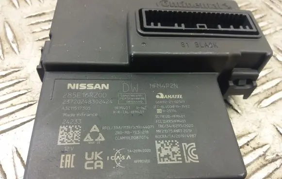 Nissan Qashqai J12 Keyless (KESSY) go control unit/module 285e16rz0d