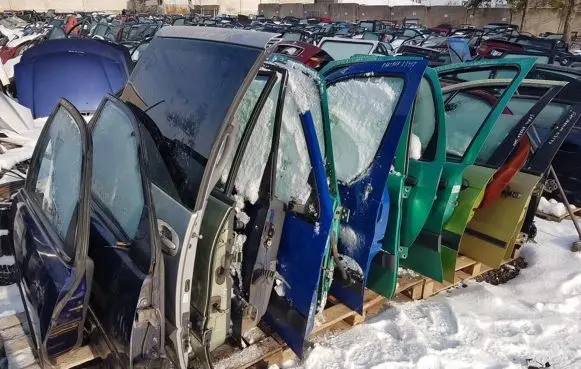 Renault Scenic I Front door geltonos