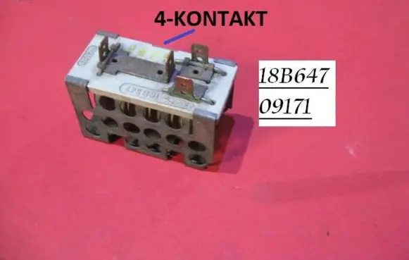 Ford Escort Heater blower motor/fan resistor 18B647 09171