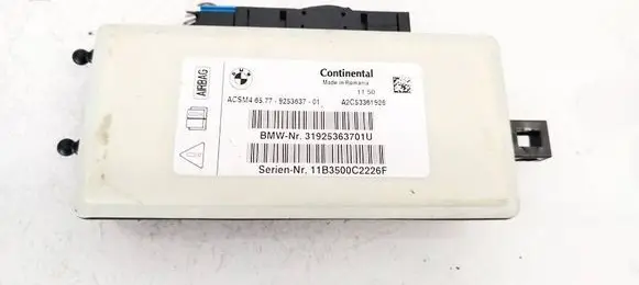 BMW 5 F10 F11 Airbag control unit/module 925363701 6577925363701