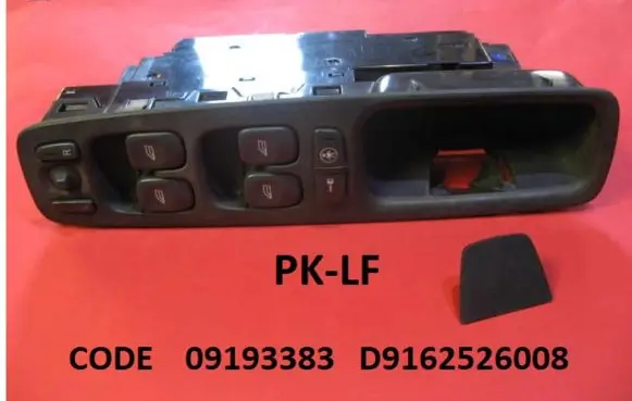Volvo S80 Electric window control switch 09193383 D9162526008