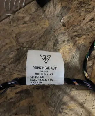 Porsche Macan (95B) Parking sensor (PDC) wiring loom 95B971104K