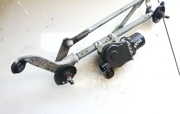 Front wiper linkage and motor