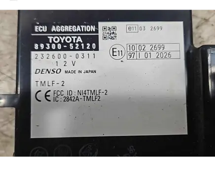Toyota Urban Cruiser (XP110) Door central lock control unit/module 8930052120 2326000311