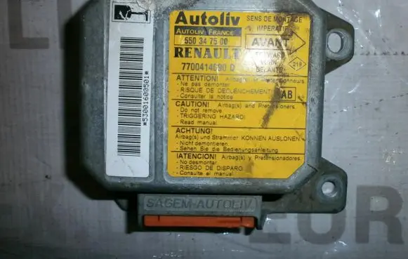 Renault Megane I Airbag control unit/module 7700414090D 550347500