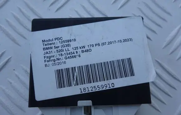 BMW 5 G30 G31 Parking PDC control unit/module 66206833660