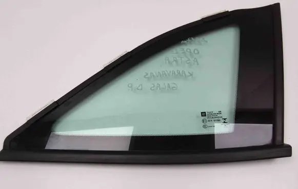 Rear vent window glass