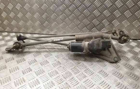 Front wiper linkage and motor