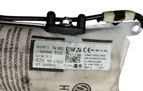 Skoda Citigo Airbag squib ring wiring 5JA880241B