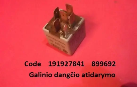 Volkswagen Golf IV Other relay 191927841 899692