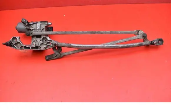 Front wiper linkage and motor