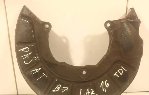 Volkswagen PASSAT B7 Front brake disc dust cover plate 1K0615312F