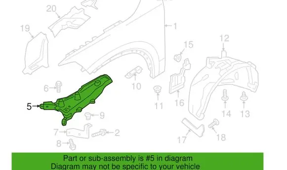 Volvo XC90 Fender mounting bracket 31391777