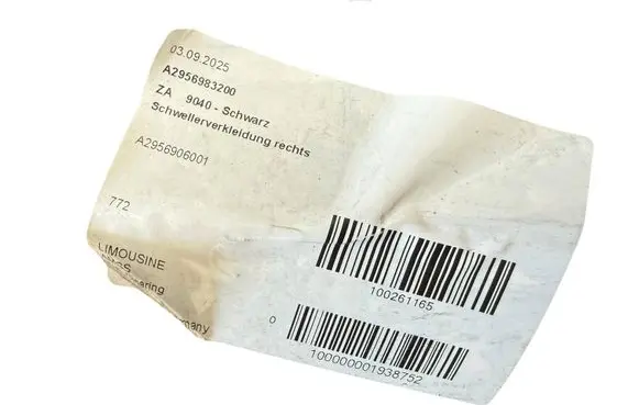 Mercedes-Benz EQE v295 Sill A2956983200 A2956906001 2956983200