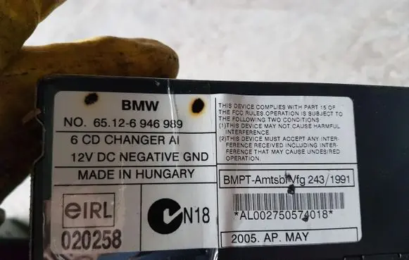 BMW X3 E83 CD/DVD changer 6946989