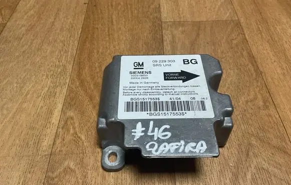 Opel Zafira A Airbag control unit/module 09229303 5WK42926 330518650