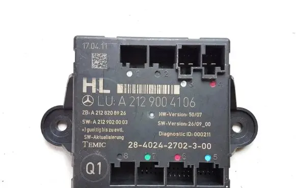 Mercedes-Benz C W204 Door control unit/module A2129004106
