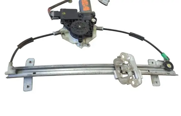Rear door window regulator with motor