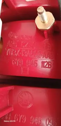Skoda Fabia Mk1 (6Y) Rear/tail lights 6Y9945112B 6Y9945096 7U3X13A602AAB