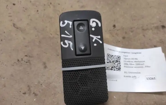 Opel Signum Electric window control switch 09185959 24437646