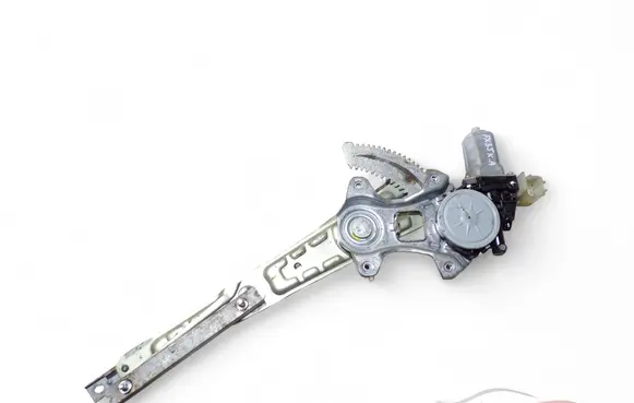 Rear door window regulator with motor