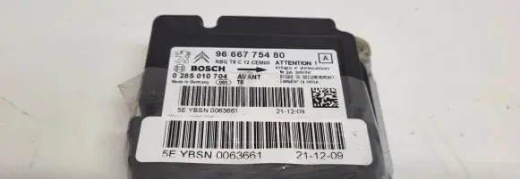Peugeot 5008 Airbag control unit/module 9666775480 0285010704 YBSN0063661
