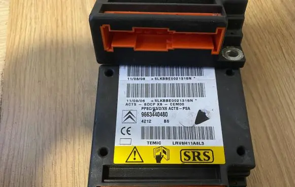 Citroen C6 Airbag control unit/module 9663440480 LRV6H11A8L3 5LKBBE0021316N