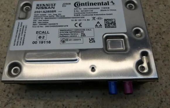 Dacia Spring Bluetooth control unit module 2591A2858R