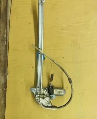 Rear door window regulator with motor