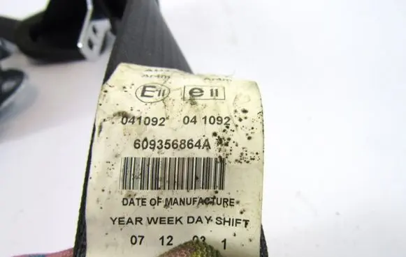 Jeep Patriot Rear seatbelt 609356864A