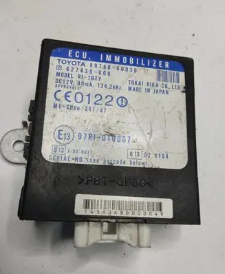 Toyota Land Cruiser (HDJ90) Immobilizer control unit/module 8978060030 627439000 97RI010007