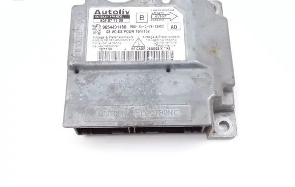 Peugeot 307 Airbag control unit/module 9654491180 606877300