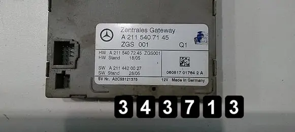 Mercedes-Benz E W211 Engine control unit/module A2115407145