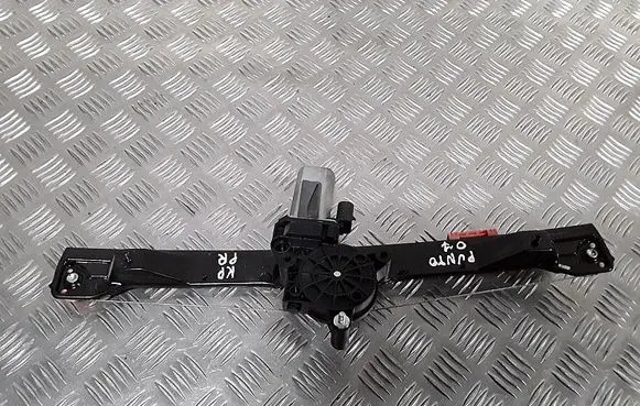 Rear door window regulator with motor