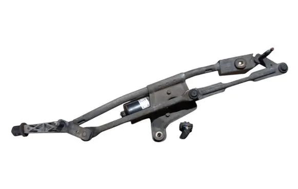 Front wiper linkage and motor
