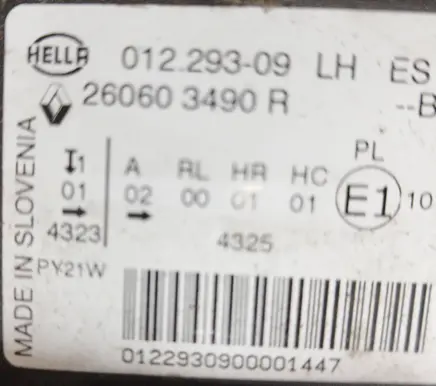 Renault Scenic IV - Grand scenic IV Headlight/headlamp 260603490R 01229309 0122930900001447