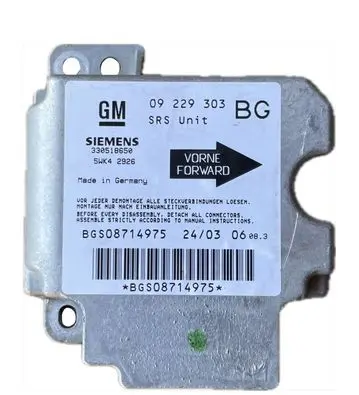 Opel Zafira A Airbag control unit/module 09229303 330518650 5WK42926