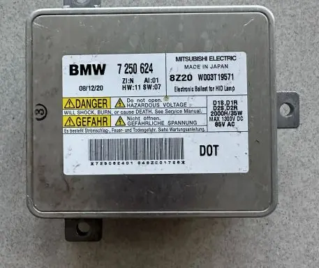 BMW 7 F01 F02 F03 F04 Headlight ballast module Xenon 7250624 63127250624 W003T19571