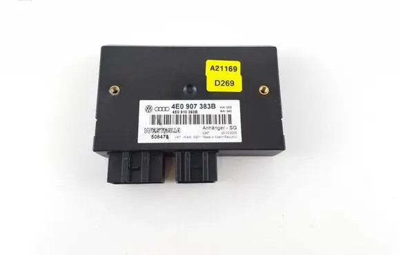Audi A8 S8 D3 4E Tow bar trailer control unit/module 4E0907383B 4E0910383B 4E0907383