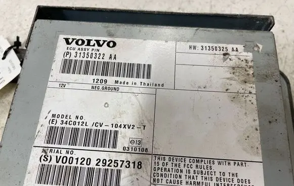 Volvo V60 Sound amplifier 31350322AA 31350325AA 29257318