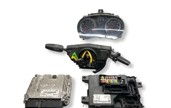 Opel Corsa D Engine ECU kit and lock set 55590114 55579447 0281019799