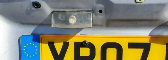 Toyota Prius (XW20) Number plate light