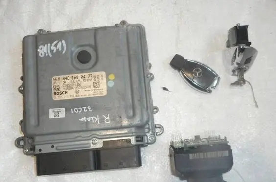 Mercedes-Benz R W251 Engine ECU kit and lock set A6421500477 0281013764 A1645450908
