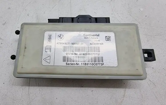 BMW 5 F10 F11 Airbag control unit/module 9253637 92536376577