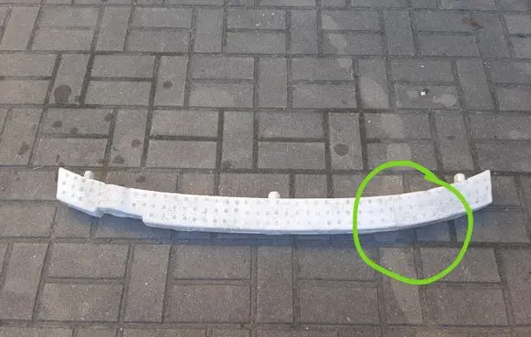 Front bumper foam support bar
