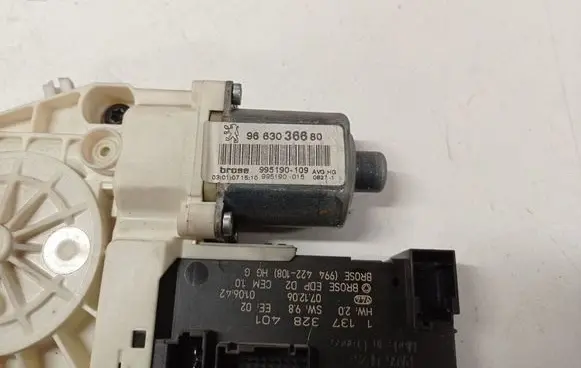 Peugeot 407 Front door window regulator with motor 0130822200 1137328401 9663036680