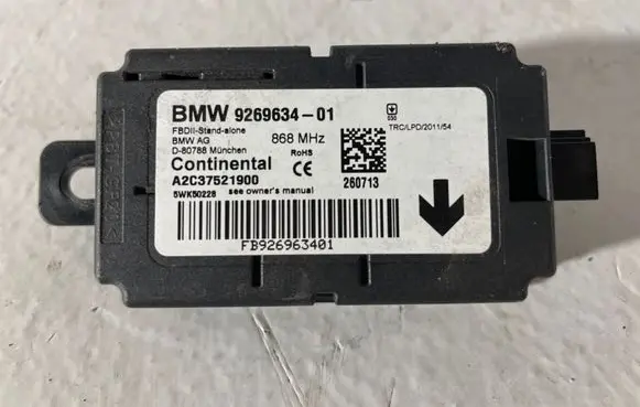 BMW 3 F30 F35 F31 Alarm control unit/module 9269634 A2C37521900