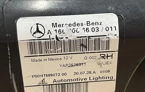 Mercedes-Benz ML W166 Headlight/headlamp A1669066603 F00HTM907200 YAP2579317