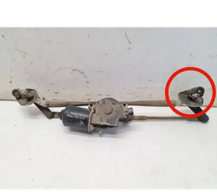 Front wiper linkage and motor