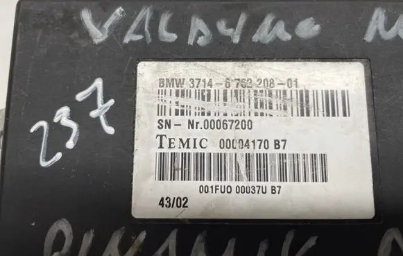 BMW 7 E65 E66 Other control units/modules 6762208 37146762208